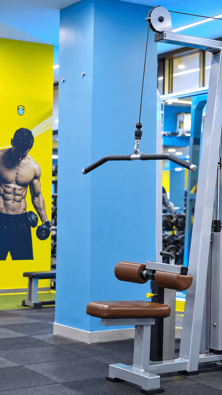 Dual Cable Pulldown Station and Indoor Sprint Track